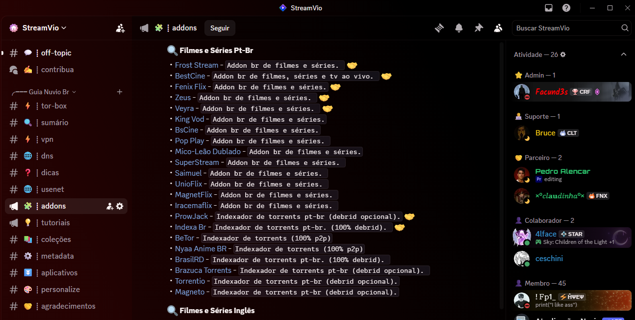 Canal do TorBox no Discord